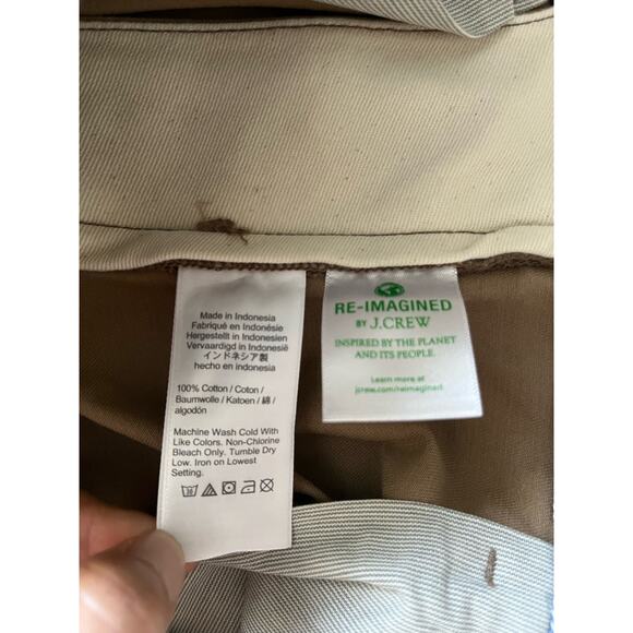 J.Crew Broken In 484 Slim-fit stretch chino pant Beige Size 33x30 - Picture 13 of 15